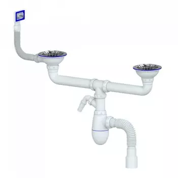 Сифон для мойки, 3" 1/2, 40, полипропилен, Unicorn, В730V