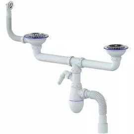 Сифон для мойки, 3" 1/2, 40, полипропилен, Unicorn, В731VР