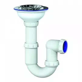 Сифон для мойки, трубный, 3" 1/2, 40, пластик, с выпуском, Unicorn, Y412