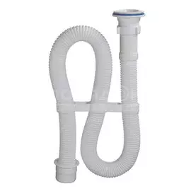 Сифон для мойки, 1500 мм, 1" 1/2х40/50, полипропилен, с выпуском, Orio, АС-70112