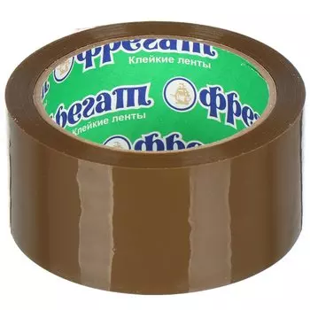 Скотч 48 мм, коричневый, основа полипропиленовая, 60 м, Фрегат, С486045К