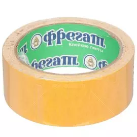 Клейкая лента 38 мм, двухсторонняя, основа тканевая, 10 м, Фрегат, ТК3810С