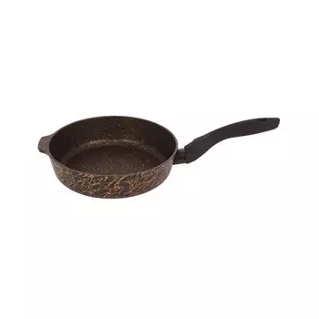 Сковорода алюминий, 22 см, антипригарное покрытие, Kukmara, Грация, черно-золотая, сгчз220а