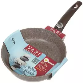 Сковорода алюминий, 24 см, антипригарное покрытие, Vari, Pietra, коричневая, BR31224, съемная ручка