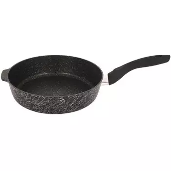 Сковорода алюминий, 26 см, антипригарное покрытие, Kukmara, Грация, черно-серебряная, сгчс260а