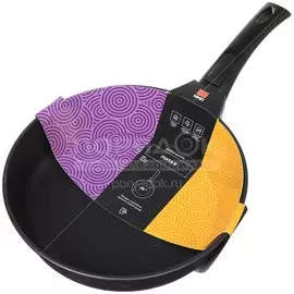 Сковорода алюминий, 26 см, антипригарное покрытие, Нева Металл Посуда, Домашняя, 7426, съемная ручка