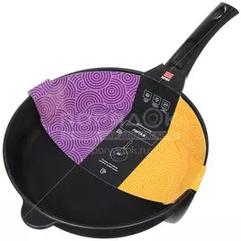 Сковорода алюминий, 28 см, антипригарное покрытие, Нева Металл Посуда, Домашняя, 7428, съемная ручка