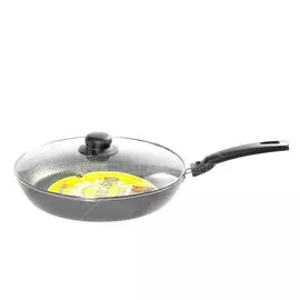Сковорода алюминий, 28 см, антипригарное покрытие, Scovo, Discovery, СД-030, с крышкой