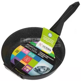 Сковорода с антипригарным покрытием Victoria Diamond D0024 без крышки, 24 см