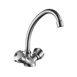 Смеситель для кухни, Decoroom, с кран-буксой, хром, DR50028R