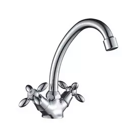 Смеситель для кухни, Decoroom, с кран-буксой, хром, DR53012