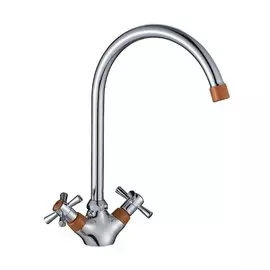 Смеситель для кухни, Decoroom, с кран-буксой, оранжевый, DR51028-Orange