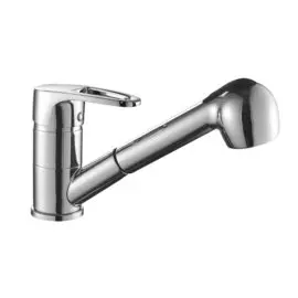 Смеситель для кухни, Decoroom, выдвижной излив, с картриджем, хром, DR70023