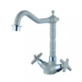Смеситель для кухни, Diadonna, с кран-буксой, светло-серый, D89-744351BG