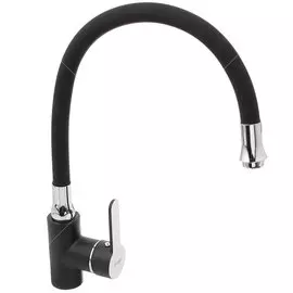 Смеситель для кухни, Frap, гибкий излив, с картриджем, черный, F4042