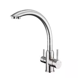 Смеситель для кухни, Frap, с картриджем, с подключением к фильтру, нержавеющая сталь, F43899