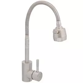 Смеситель для кухни, Frap, гибкий излив, с картриджем, сатин, F44899-1