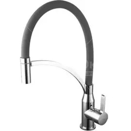 Смеситель для кухни, Frap, гибкий излив, с картриджем, серый, F4552