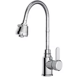 Смеситель для кухни, Frap, гибкий излив, с картриджем, сатин, F46993