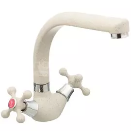 Смеситель для кухни, Frap, с кран-буксой, светло-бежевый, F5408-10