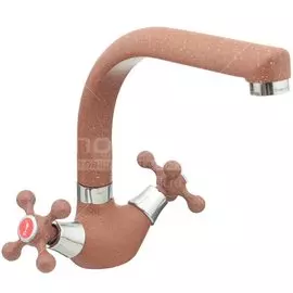 Смеситель для кухни, Frap, с кран-буксой, коричневый, F5408-22