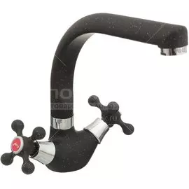 Смеситель для кухни, Frap, с кран-буксой, черный, F5408-7