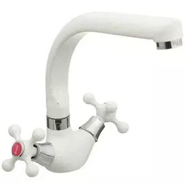Смеситель для кухни, Frap, с кран-буксой, белый, F5408-8