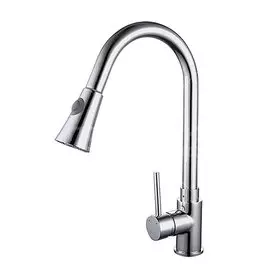 Смеситель для кухни, Frap, выдвижной излив, с картриджем, хром, F6052