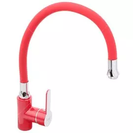 Смеситель для кухни, Frap, гибкий излив, с картриджем, красный, F4043