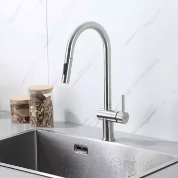 Смеситель для кухни, Frap, выдвижной излив, с картриджем, F60807