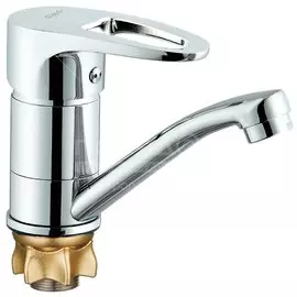 Смеситель для раковины, G.lauf, короткий излив, с картриджем, хром, 4G4-B180