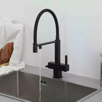 Смеситель для кухни, Gappo, гибкий излив, с картриджем, с подключением к фильтру, G4395-56