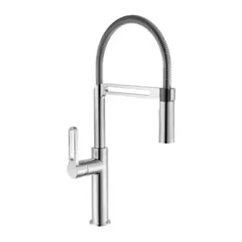 Смеситель для кухни, Golden Fox, Kitchen pro, гибкий излив, с картриджем, хром, 11021-FOX
