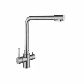 Смеситель для кухни, Golden Fox, Lomond, с картриджем, с подключением к фильтру, нержавеющая сталь, 11350-FOX