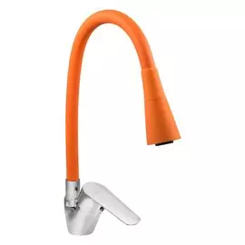 Смеситель для кухни, Juguni, гибкий излив, с картриджем, оранжевый, 0402.148