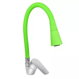 Смеситель для кухни, Juguni, гибкий излив, с картриджем, зеленый, 0402.152