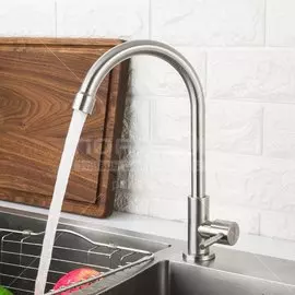 Смеситель для кухни, Frap, с кран-буксой, для одного типа воды, сатин, F41899-6