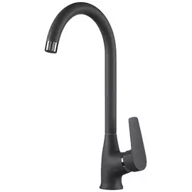 Смеситель для кухни, одноруч., высок. поворот. излив, 35мм, серый ROSSINKA,S35-23-Gray-Quartz