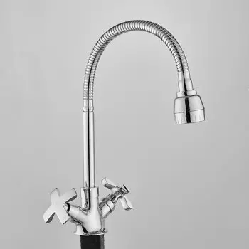 Смеситель для кухни, Potato, гибкий излив, с кран-буксой, P58304