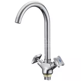 Смеситель для кухни, РМС, с кран-буксой, хром, SL117-274F