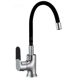 Смеситель для кухни, РМС, гибкий излив, с картриджем, черный, SL123BL-016F