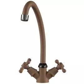 Смеситель для кухни, Rossinka, с кран-буксой, бежевый, Y02-71-Beige-Granite