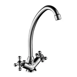 Смеситель для кухни, Rossinka, с кран-буксой, хром, G02-71