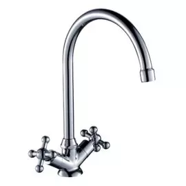 Смеситель для кухни, Rossinka, с кран-буксой, хром, G02-72