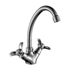 Смеситель для кухни, Rossinka, с кран-буксой, хром, Q02-71