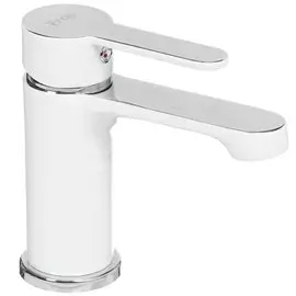 Смеситель для раковины, Frap, короткий излив, с картриджем, белый, F1041