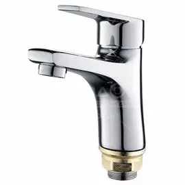 Смеситель для раковины, РМС, короткий излив, с картриджем, хром, SL132-001F