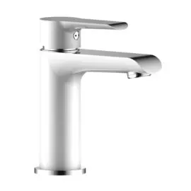 Смеситель для раковины, Rossinka, с картриджем, белый, хром, W35-12