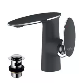 Смеситель для раковины, Rossinka, с картриджем, черный, RS30-11B