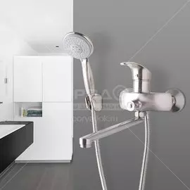 Смеситель для ванны, Frap, с картриджем, сатин, F2221-5